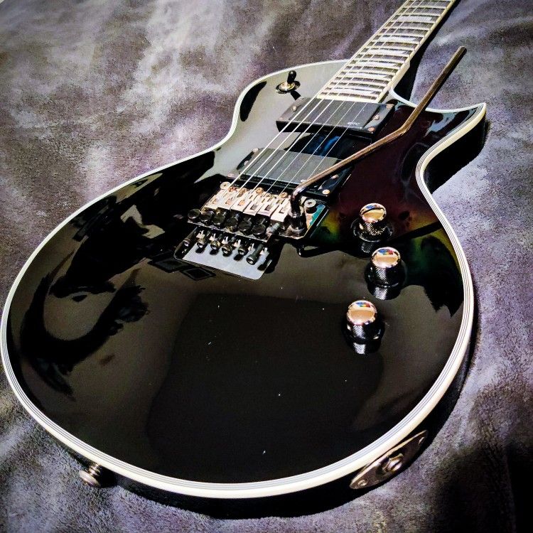 Esp Ltd Ec 401 Fr Floyd Rose Les Paul Style Emg Black Guitar Electric 6 String