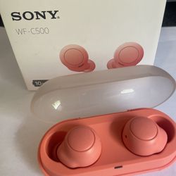 Sony WF-C500 Truly Wireless In-Ear Bluetooth Headphones - Coral(pink)