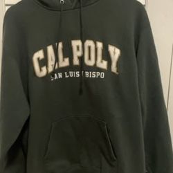 Cal Poly Hoodie Sweatshirt Stitched Logo San Luis Obispo SLO Size L Champion