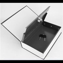 Black and White Book Safe with Lock and Keys