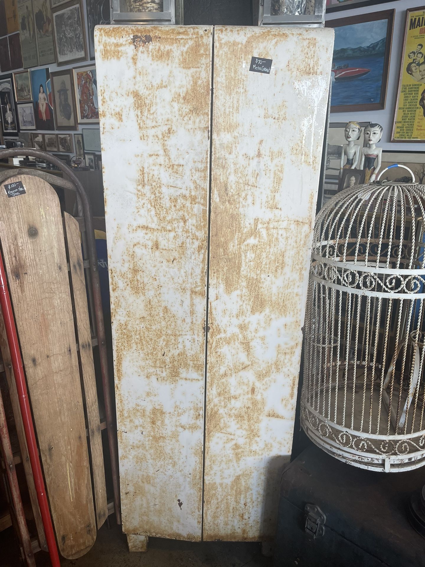 Large vintage metal cabinet