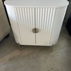 Modern White Shelf Desk Cabinet