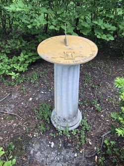 Times Takes All But Memories Sundial - Lawn Pillar