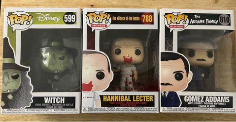 Funko Pop Lot – Witch, Hannibal Lecter, Gomez Addams