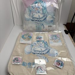 Hatsune Miku X Cinnamoroll Anime Lot Tote Pillow Acrylic Keychain 