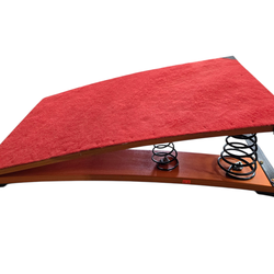 Children Junior Spring Board Gymnastics Equipment Portable Curved Gymnastic Springboard with 2 Spring for hool Home Gym