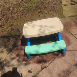 The price is firm.. children's stow and go picnic table