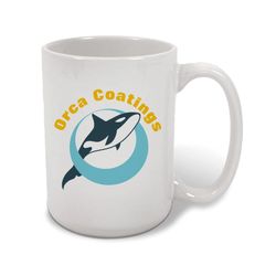 15Oz All White Ceramic Sublimation Mugs (ORCA COATING)