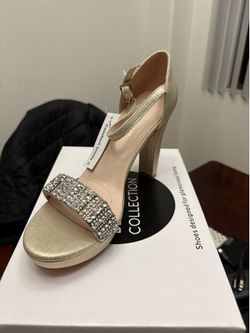 Brand New High Heel Shoes (champagne Shimmer) - $10 Each