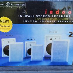 Indoor In-wall Stereo Speakers (2 Speakers) IW-280