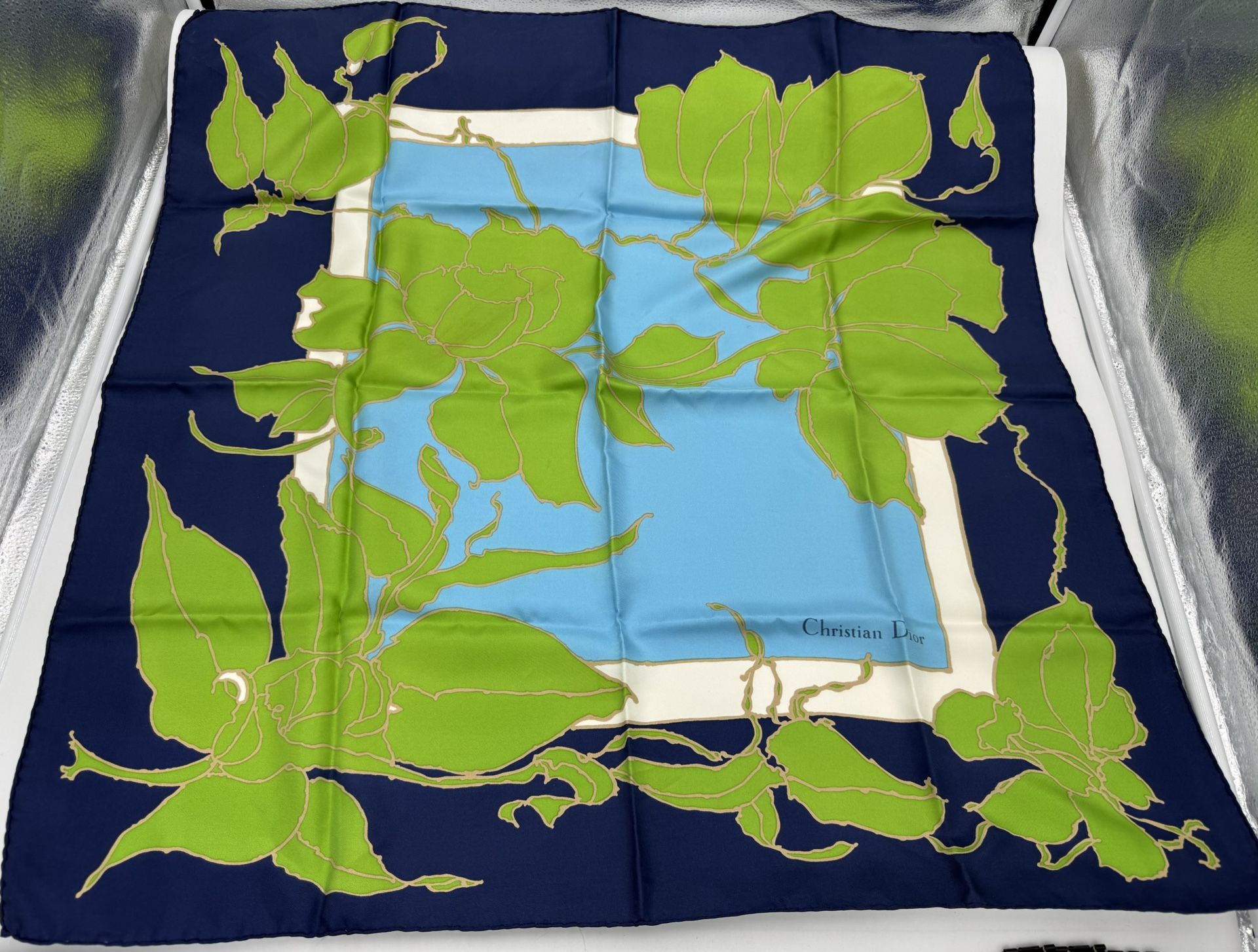 Christian Dior Silk Floral Scarf