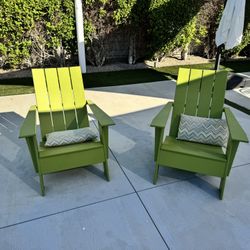 Lime Green Adrionack Chairs 