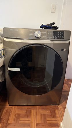 Samsung 7.5 cu. ft. Vented Smart Stackable Electric Dryer in Platinum with Steam Sanitize+