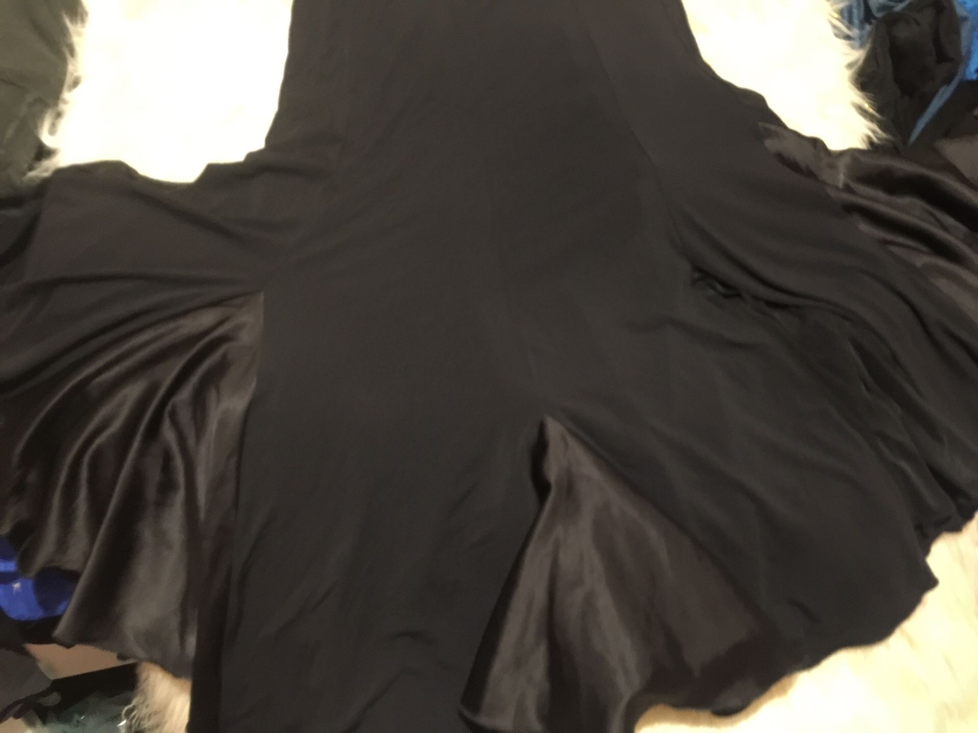Falda negra en línea A muy elegante talla chica con resorte