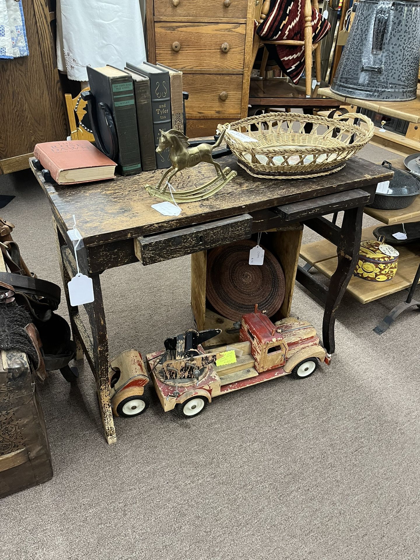 Small Antique Folding Travel Desk