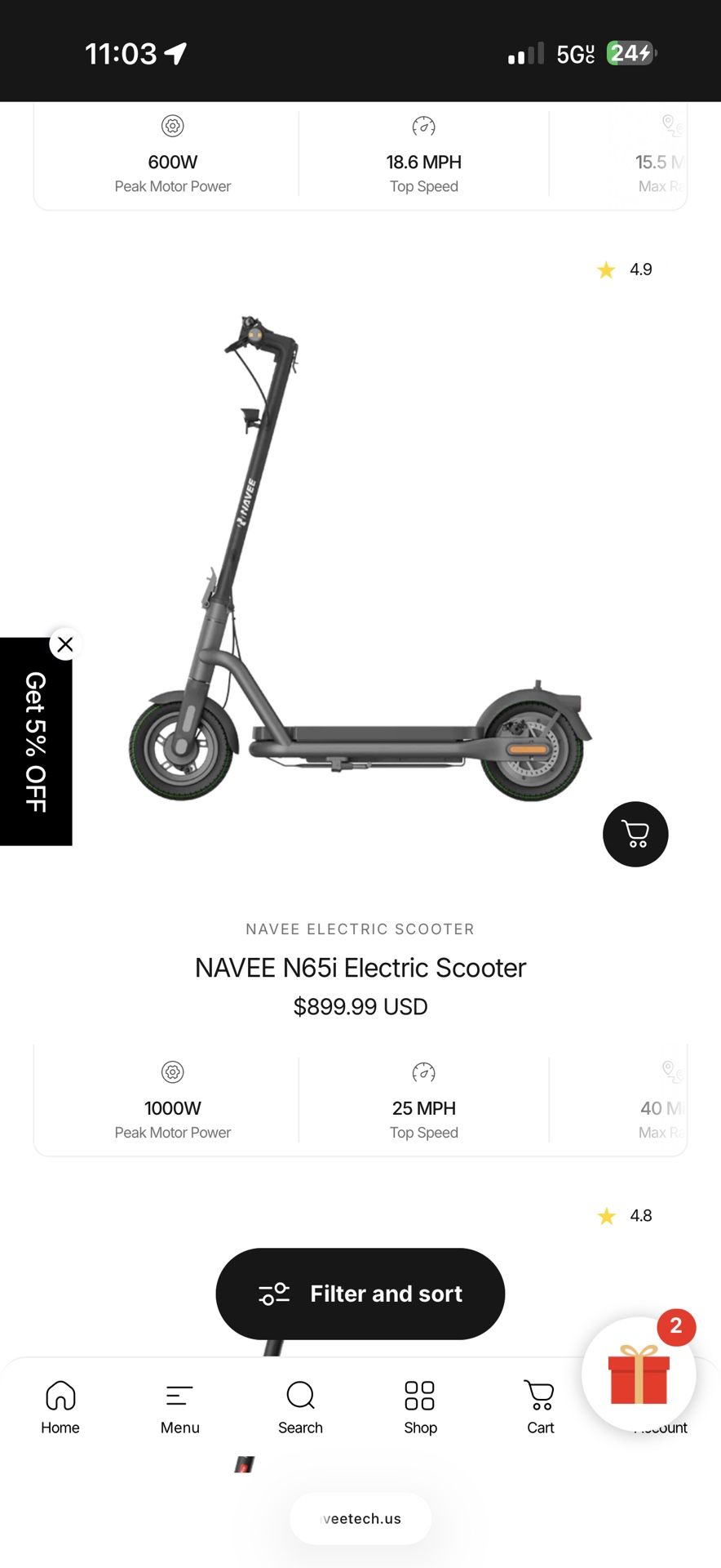 Electric Scooter For Sale
