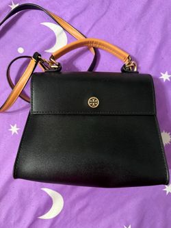 Tory Burch Black Leather Satchel Bag