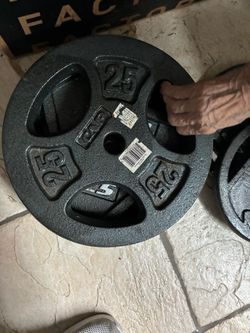 free weights Two 25lb disk free weights