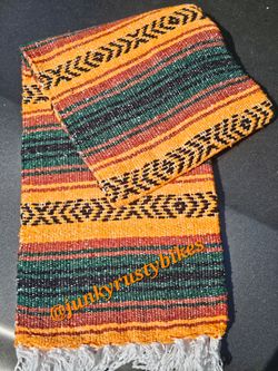 New yellow falsa mexican blanket