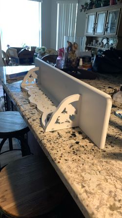 Beautiful White Country Wall Shelf $20
