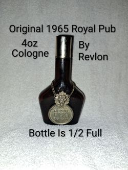 Vintage Original 1965 Royal Pub 4oz Cologne By Revlon (1/2 Full)