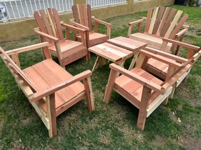 Brand New Patio Cedar Wood Set