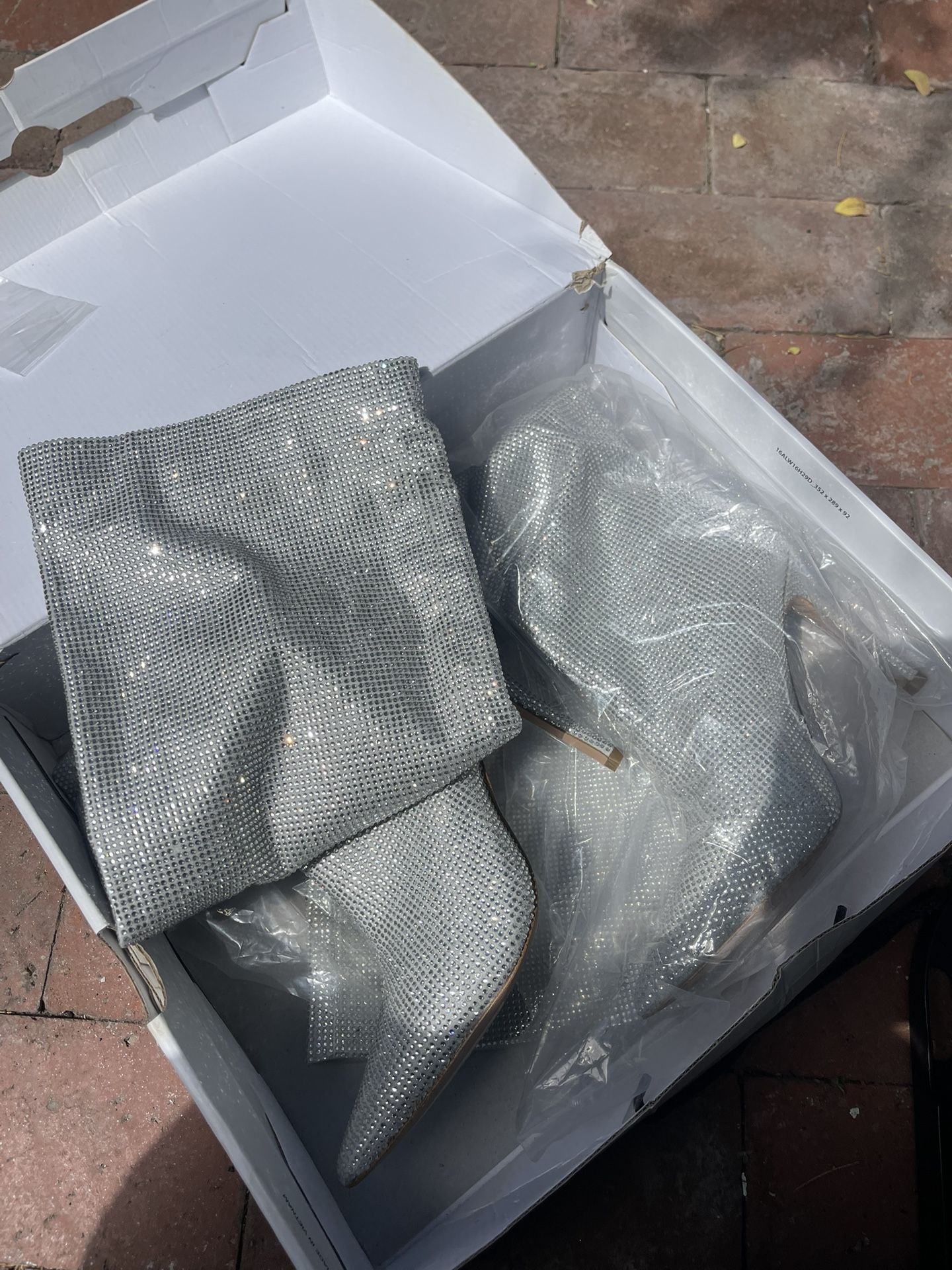 Aldo Knee High Rhinestone Boots