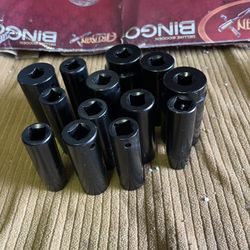 Pittsburgh 13 piece deep socket set 1/2 drive