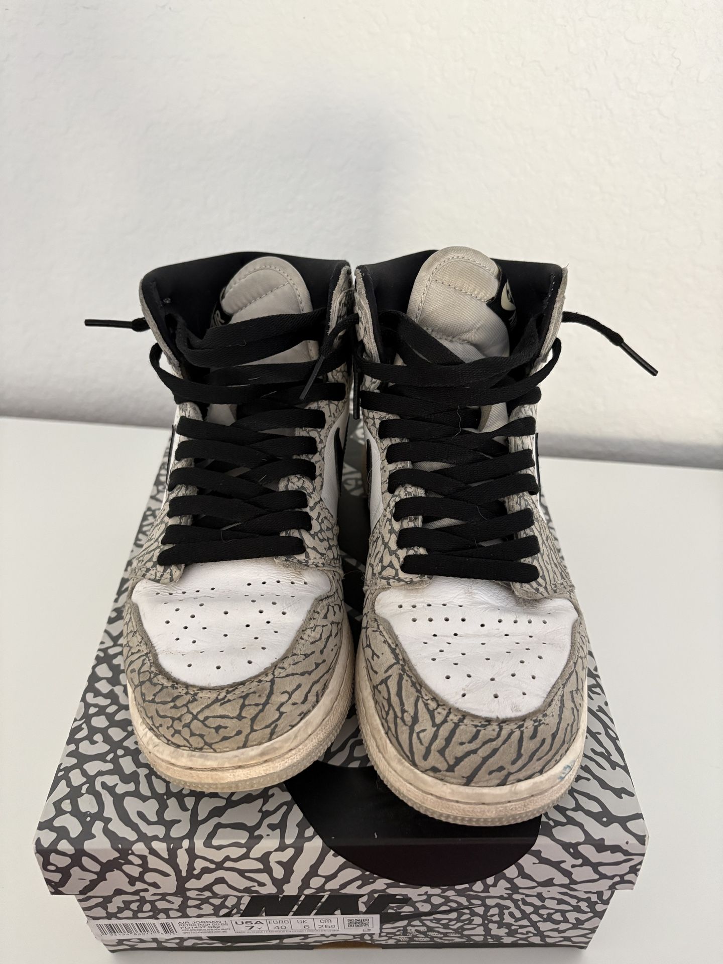 air jordan 1 retro high og gs white cement
