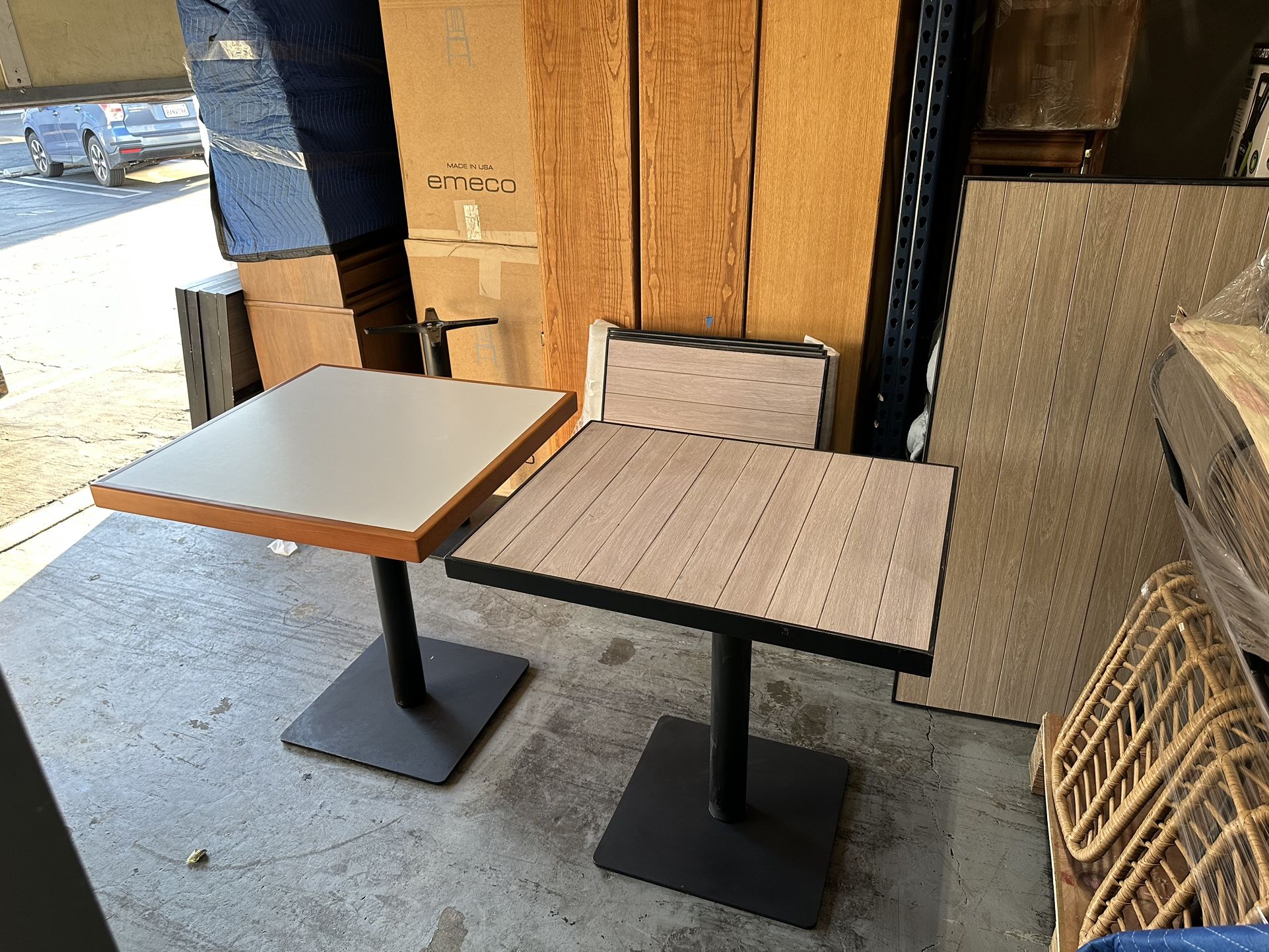 Restaurant Tables Aluminum And Wood 