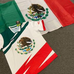 Dúo Playera Y Bandera México 