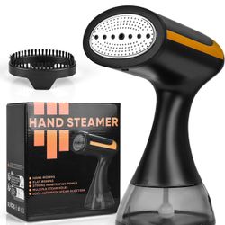 Steamer for Clothes, 1500W 300ml Water Tank 25s Quick Heat Portable Hand Held Clothes Garment Steamer for Home Travel (Black)
