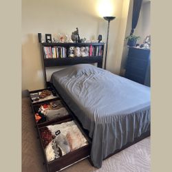 Solid Wood Full-Size Platform Storage Bed | Gothic Cabinet Craft
