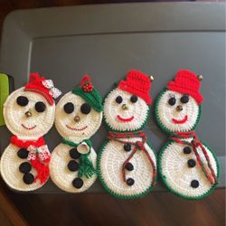 Hand Made Snowman Family