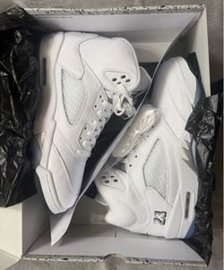 Nike Air Jordan 5 Retro Shoes White Metallic (2026)- Size 10 - NEW