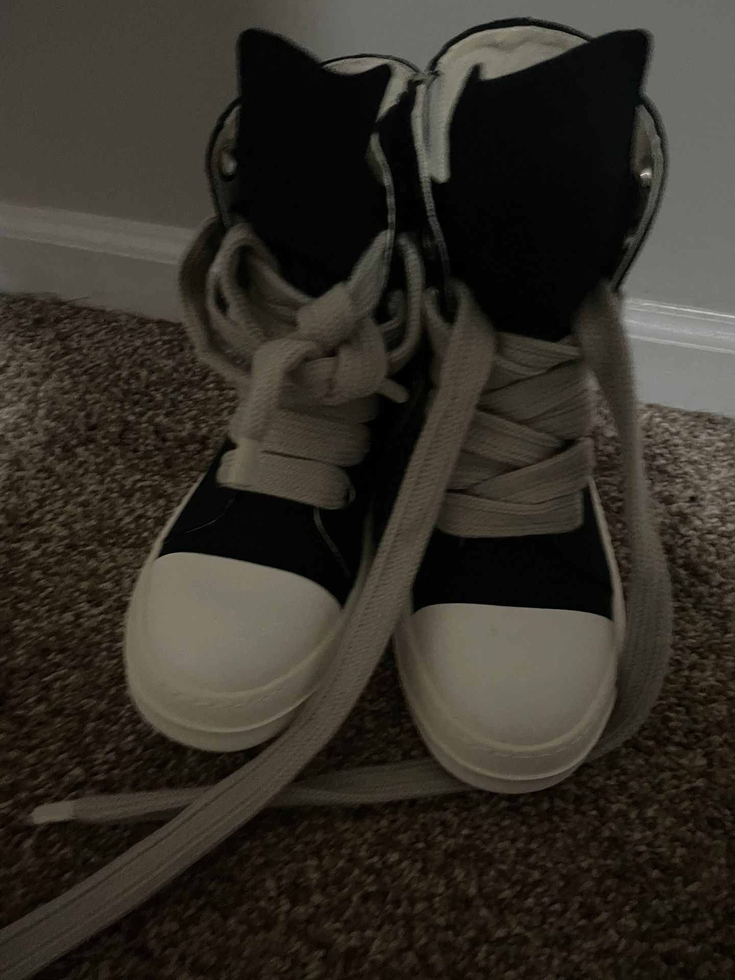 rick owen hightop jumbo lace