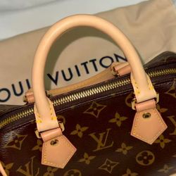 Louis Vuitton Speedy vintage leather brown color