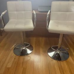 Chairs - White Leather 