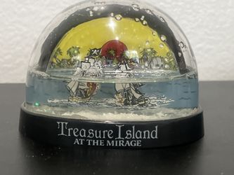 Vintage Mirage Treasure Island Snow Globe