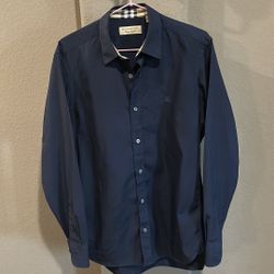 Burberry london Navy Dress slim-fit Stretch cotton shirt