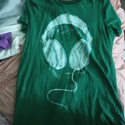 Green Headphones Shirt 