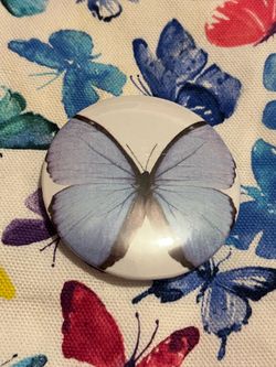 Blue butterfly pin