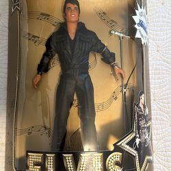Elvis Presley 1968 come back special black leather outfit, Hasbro Doll Limited