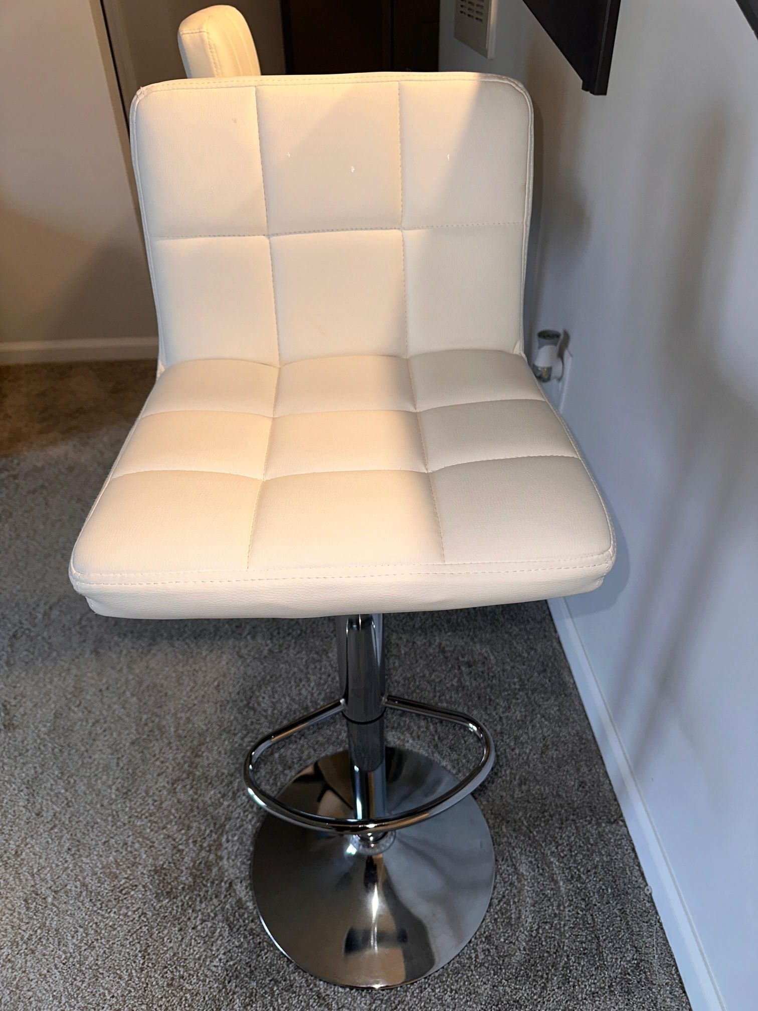 White bar stools