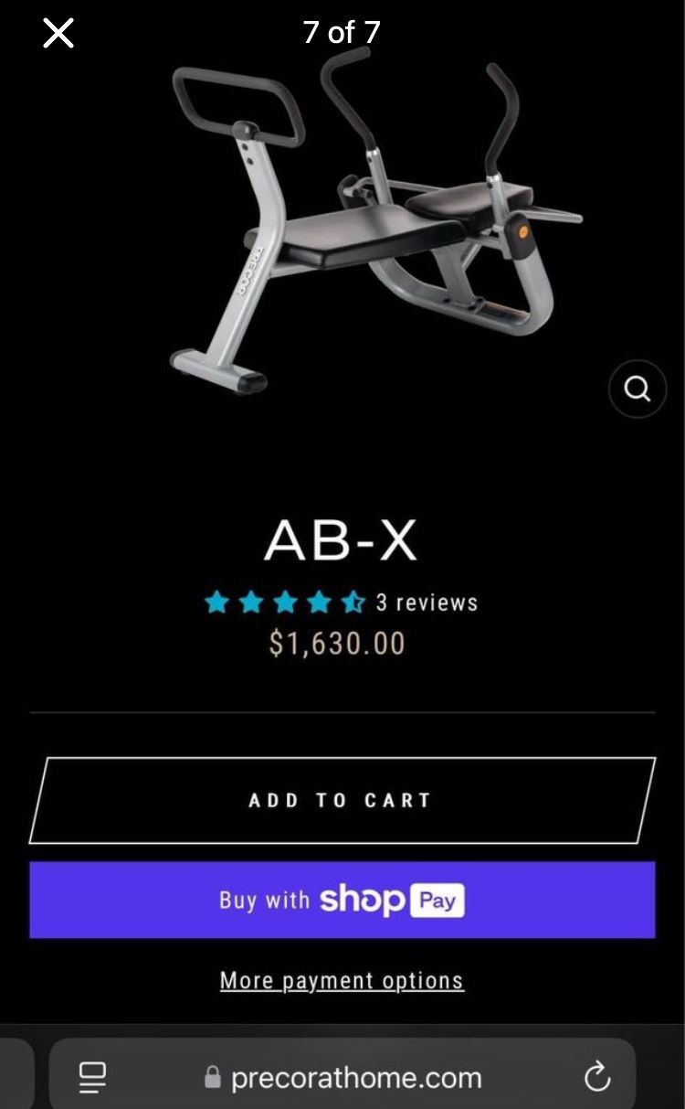 PRECOR AB-X AB CRUNCH MACHINE - Immaculate condition 