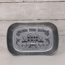 Wilton Armetale "Bless This House" Bread Tray