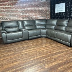 Delivery Available New Costco dark gray sectional sofa couch retails 3000