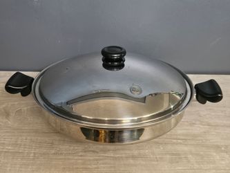 Saladmaster 15" TP304-316 System 7 Surgical Stainless Steel Skillet Vapo-Valve