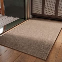 Yancorp 2'x3' Door Mats Indoor Outdoor Floormat Beige Washable