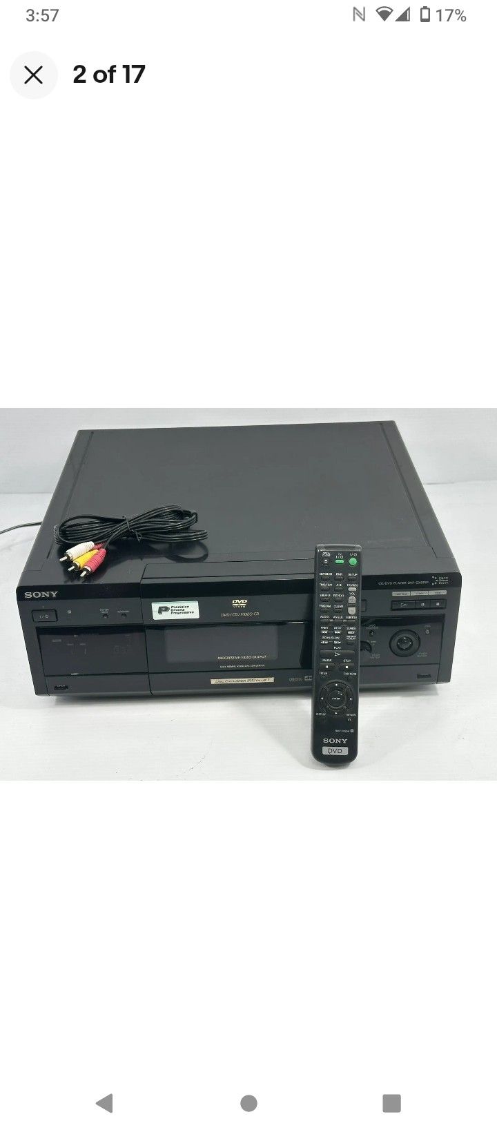 Sony DVP-CX875P CD/DVD Changer 300-Disc With Remote
